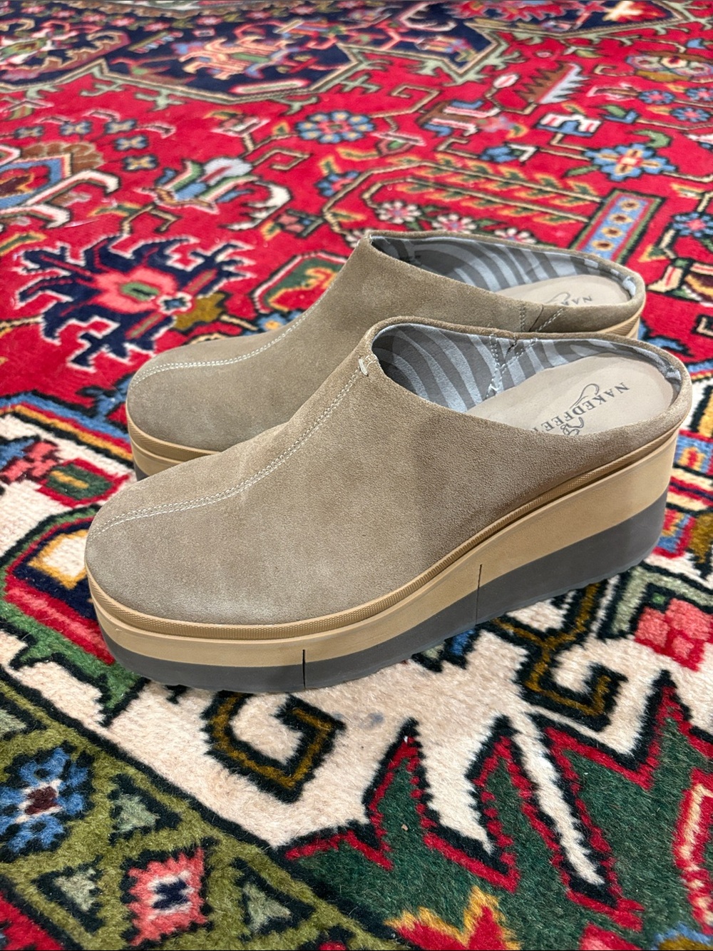 Naked Feet Coach Clog Shoes in Otter size 9.5M